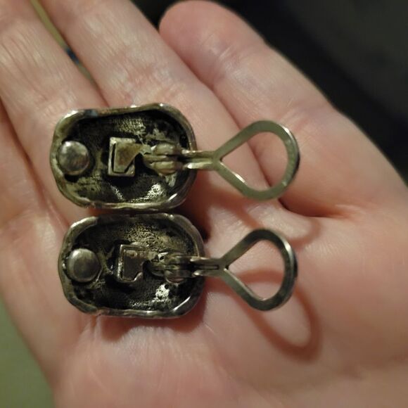 Premier Silver Tone Ornate Clip-On Earrings - Picture 3 of 4